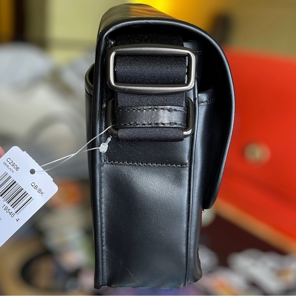 NWT Coach Heritage Map Bag in Black Leather - Style No. C2906